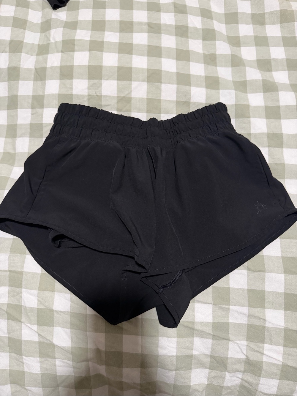 aerie Black Athletic Shorts with Elastic Waistband